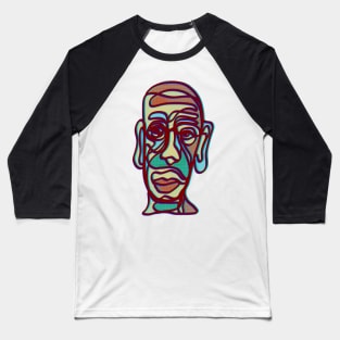 One line drawing of an abstract face Baseball T-Shirt